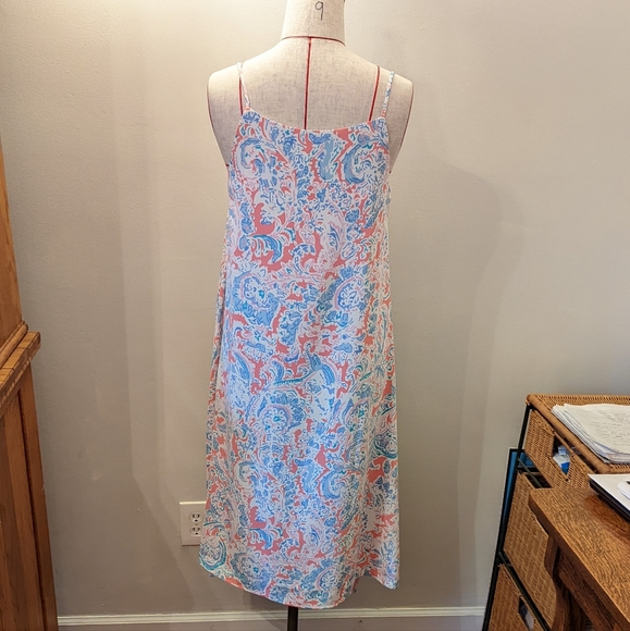 Anthropologie Antibes Blanc Tank Sundress XS Pink & Blue Design Spaghetti Straps - Picture 2 of 8